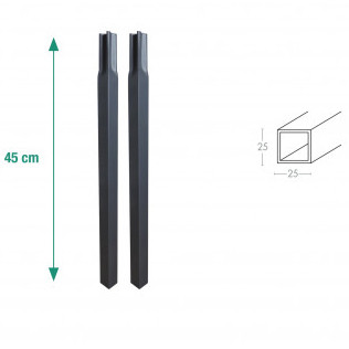 Fixation pour arche premium - Pack 2 pieds à enfoncer - Anthracite