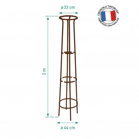 Tuteur Colonne à col évasé