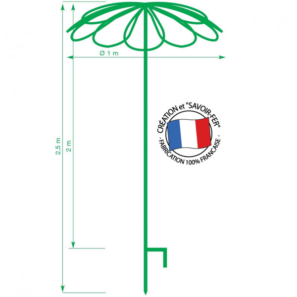 Tuteur Parapluie pour rosier pleureur